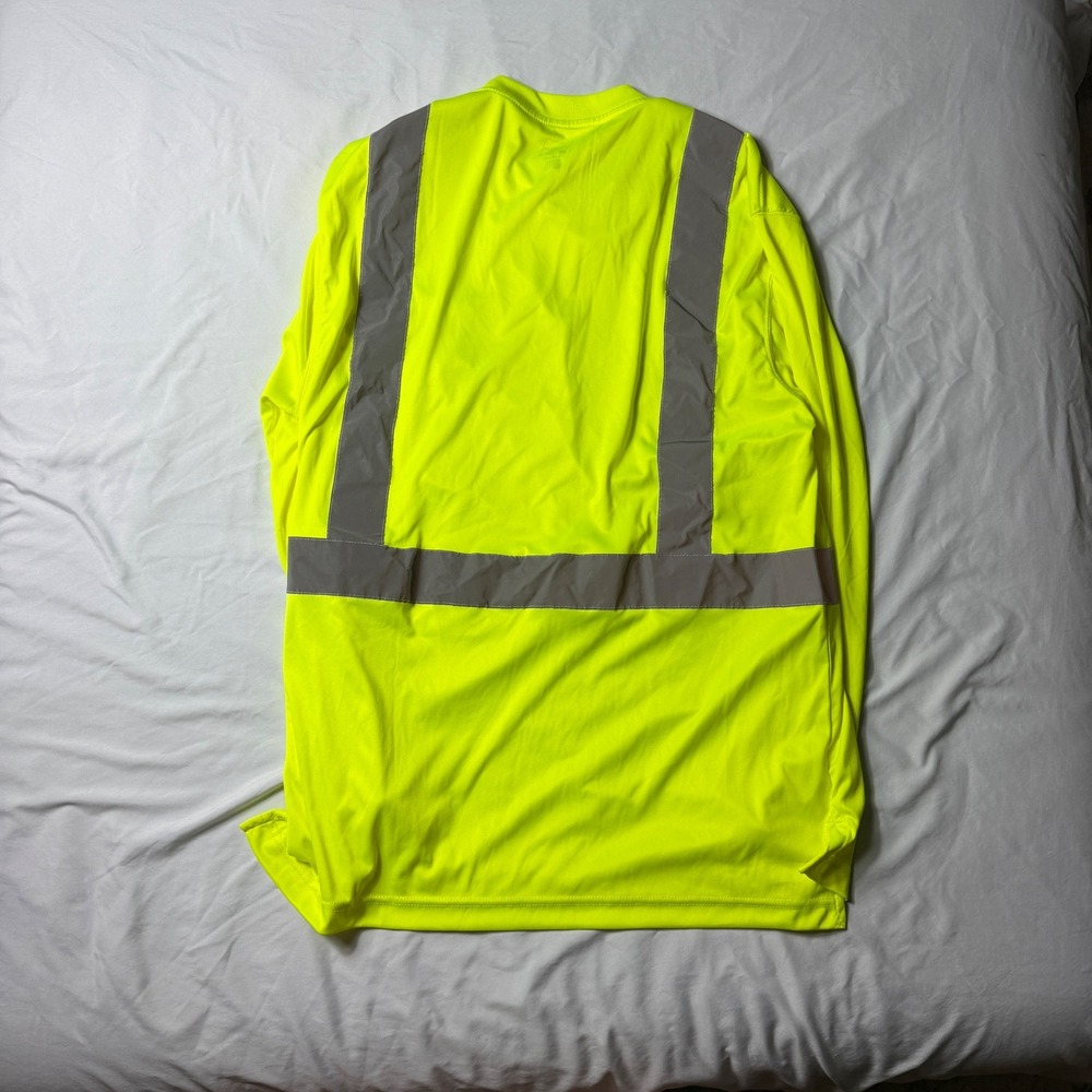 Walls Workwear Mens ANSI High Visibility Reflective Safety Shirt Yellow - Picture 2 of 5